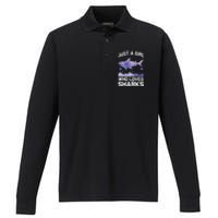 Cool Shark For Shark Whale Shark Lover Performance Long Sleeve Polo