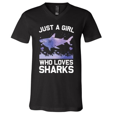 Cool Shark For Shark Whale Shark Lover V-Neck T-Shirt