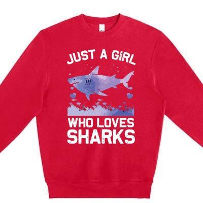 Cool Shark For Shark Whale Shark Lover Premium Crewneck Sweatshirt