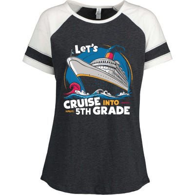 Cruise Ship Fifth Grade Back To School Boy Girl Enza Ladies Jersey Colorblock Tee