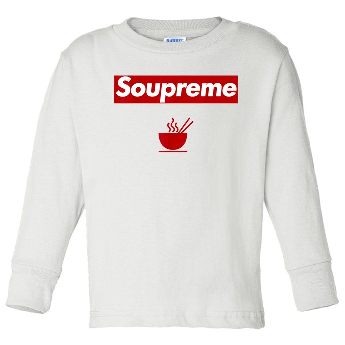 Charles Soupreme Funny Soupreme Logo Toddler Long Sleeve Shirt