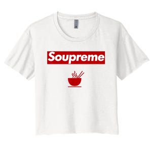 Charles Soupreme Funny Soupreme Logo Women's Crop Top Tee