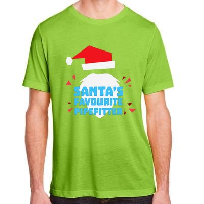 Christmas SantaS Favorite Pipefitter Pajama Pipe Fitter Adult ChromaSoft Performance T-Shirt