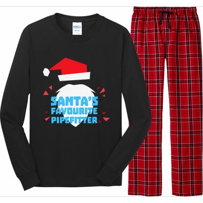 Christmas SantaS Favorite Pipefitter Pajama Pipe Fitter Long Sleeve Pajama Set