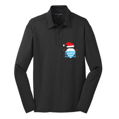 Christmas SantaS Favorite Pipefitter Pajama Pipe Fitter Silk Touch Performance Long Sleeve Polo