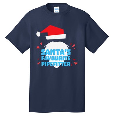 Christmas SantaS Favorite Pipefitter Pajama Pipe Fitter Tall T-Shirt