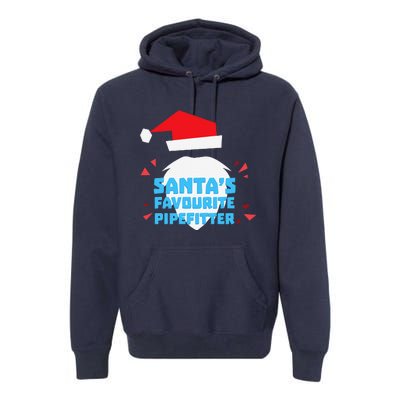 Christmas SantaS Favorite Pipefitter Pajama Pipe Fitter Premium Hoodie