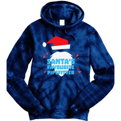 Christmas SantaS Favorite Pipefitter Pajama Pipe Fitter Tie Dye Hoodie