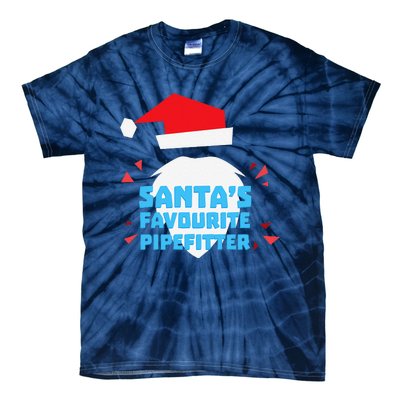 Christmas SantaS Favorite Pipefitter Pajama Pipe Fitter Tie-Dye T-Shirt