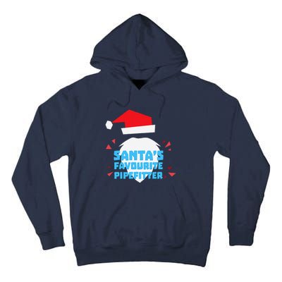 Christmas SantaS Favorite Pipefitter Pajama Pipe Fitter Tall Hoodie