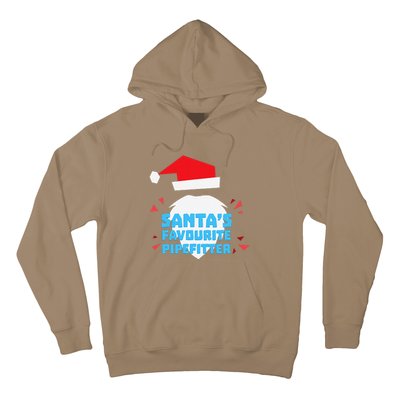 Christmas SantaS Favorite Pipefitter Pajama Pipe Fitter Hoodie