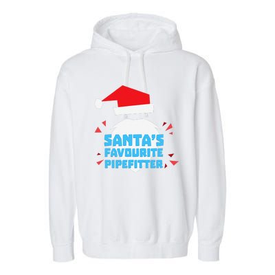 Christmas SantaS Favorite Pipefitter Pajama Pipe Fitter Garment-Dyed Fleece Hoodie