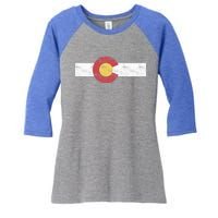 Colorado State Flag Gift Patriotic Colorado Day Cool Gift Women's Tri-Blend 3/4-Sleeve Raglan Shirt