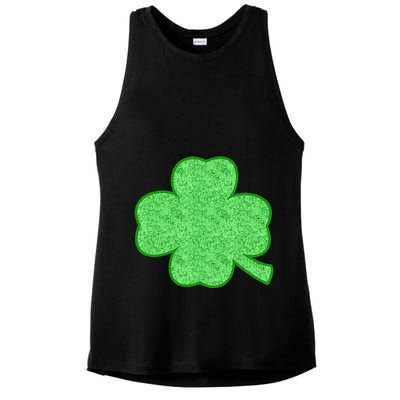Clover Shamrock Funny St. Saint Patrick's Day Ladies PosiCharge Tri-Blend Wicking Tank
