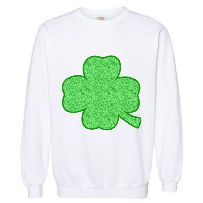 Clover Shamrock Funny St. Saint Patrick's Day Garment-Dyed Sweatshirt