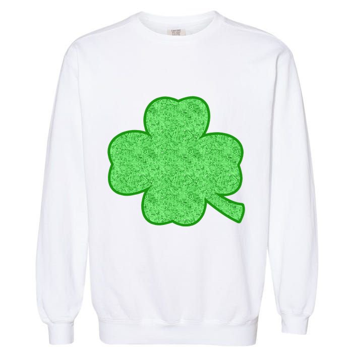 Clover Shamrock Funny St. Saint Patrick's Day Garment-Dyed Sweatshirt