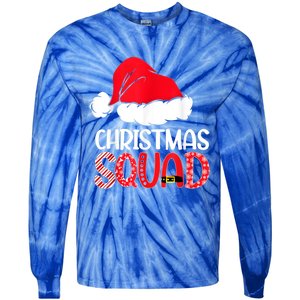 Christmas Squad Family Group Matching Cool Gift Santa Hat Xmas Gift Tie-Dye Long Sleeve Shirt