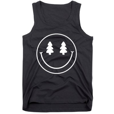 Christmas Smiley Face Christmas Tree Tank Top