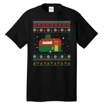 Christmas Sweater Funny Camping Camper Gift Tall T-Shirt