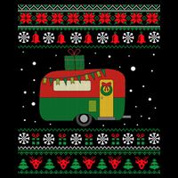 Christmas Sweater Funny Camping Camper Gift Impact Tech Backpack