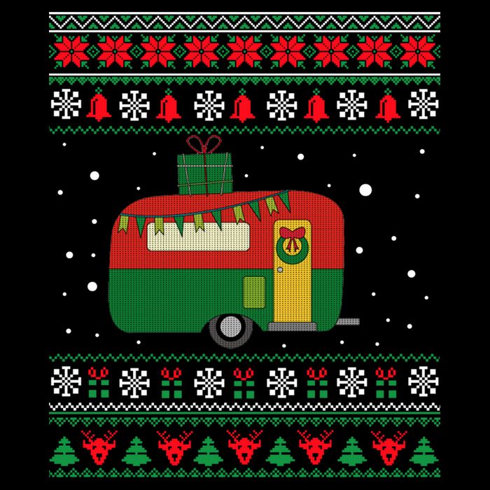 Christmas Sweater Funny Camping Camper Gift Impact Tech Backpack