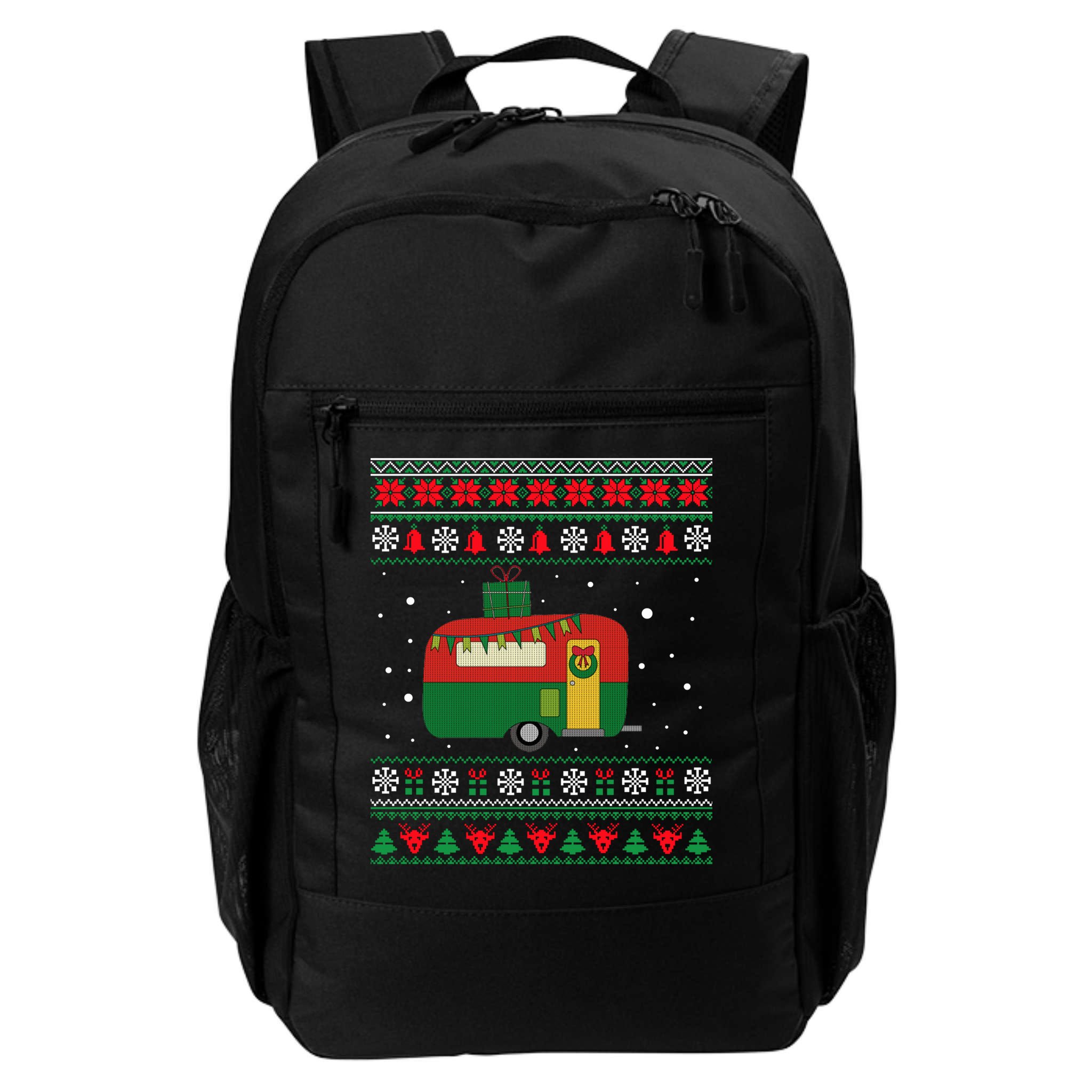 Christmas Sweater Funny Camping Camper Gift Backpack