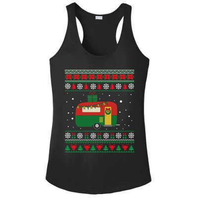 Christmas Sweater Funny Camping Camper Gift Ladies PosiCharge Competitor Racerback Tank