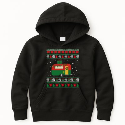 Christmas Sweater Funny Camping Camper Gift Kids Hoodie