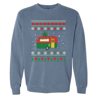 Christmas Sweater Funny Camping Camper Gift Garment-Dyed Sweatshirt