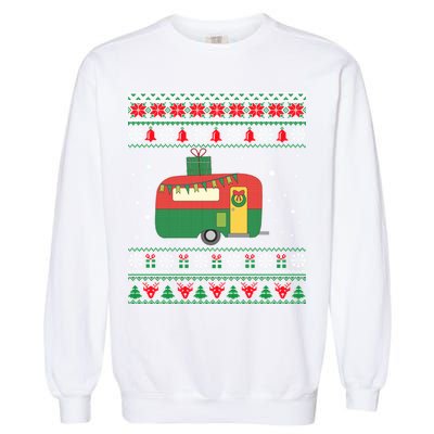 Christmas Sweater Funny Camping Camper Gift Garment-Dyed Sweatshirt