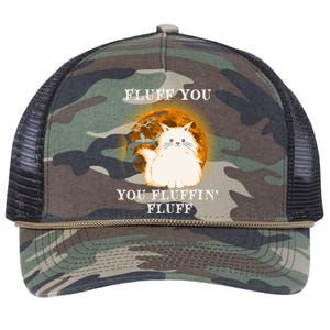 Cat Sarcastic Fluff You Fluffin Fluff Cool Humorous Kitten Cute Gift Retro Rope Trucker Hat Cap