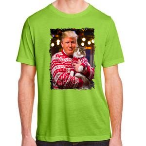 Christmas Sweater Funny Trump For Cat Lovers Xmas Pajamas Gift Adult ChromaSoft Performance T-Shirt