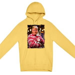 Christmas Sweater Funny Trump For Cat Lovers Xmas Pajamas Gift Premium Pullover Hoodie