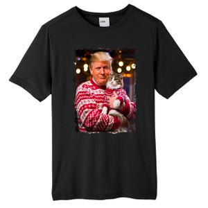 Christmas Sweater Funny Trump For Cat Lovers Xmas Pajamas Gift Tall Fusion ChromaSoft Performance T-Shirt