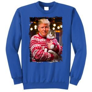 Christmas Sweater Funny Trump For Cat Lovers Xmas Pajamas Gift Sweatshirt