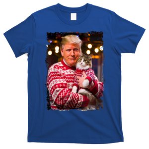 Christmas Sweater Funny Trump For Cat Lovers Xmas Pajamas Gift T-Shirt