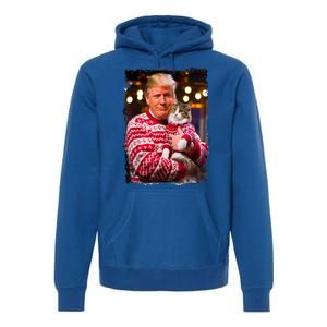 Christmas Sweater Funny Trump For Cat Lovers Xmas Pajamas Gift Premium Hoodie