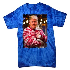 Christmas Sweater Funny Trump For Cat Lovers Xmas Pajamas Gift Tie-Dye T-Shirt