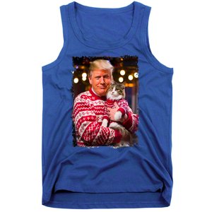 Christmas Sweater Funny Trump For Cat Lovers Xmas Pajamas Gift Tank Top