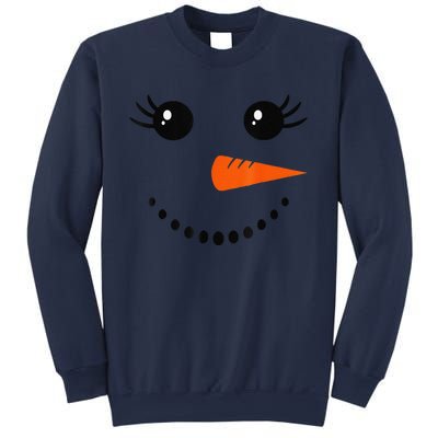 Cute Snowman Face Carrot Nose Christmas Pajamas Funny Sweatshirt