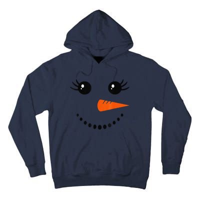 Cute Snowman Face Carrot Nose Christmas Pajamas Funny Tall Hoodie