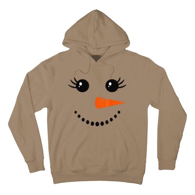 Cute Snowman Face Carrot Nose Christmas Pajamas Funny Hoodie