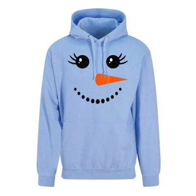 Cute Snowman Face Carrot Nose Christmas Pajamas Funny Unisex Surf Hoodie