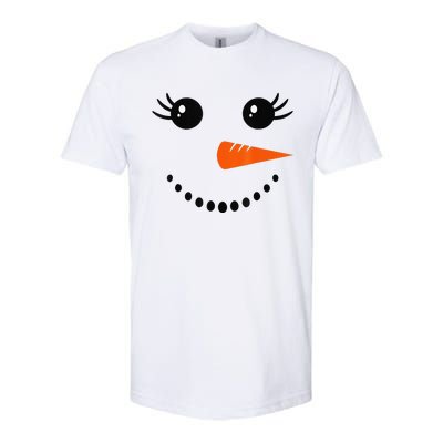 Cute Snowman Face Carrot Nose Christmas Pajamas Funny Softstyle® CVC T-Shirt