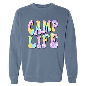 Camping Summer For Summer Camp Tiedie Retro Garment-Dyed Sweatshirt