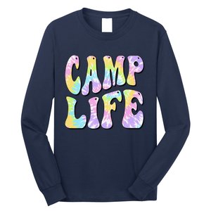 Camping Summer For Summer Camp Tiedie Retro Long Sleeve Shirt