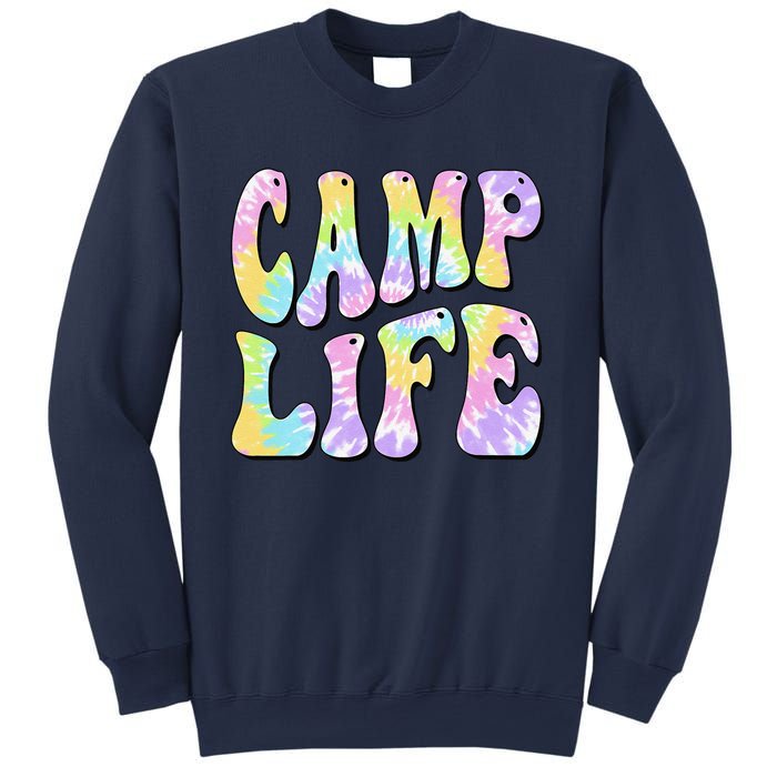 Camping Summer For Summer Camp Tiedie Retro Sweatshirt