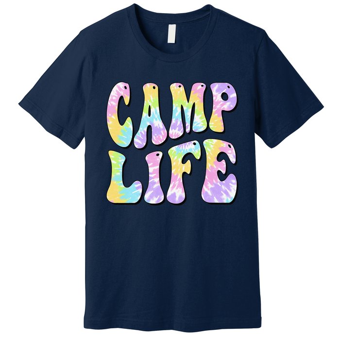 Camping Summer For Summer Camp Tiedie Retro Premium T-Shirt