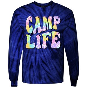 Camping Summer For Summer Camp Tiedie Retro Tie-Dye Long Sleeve Shirt