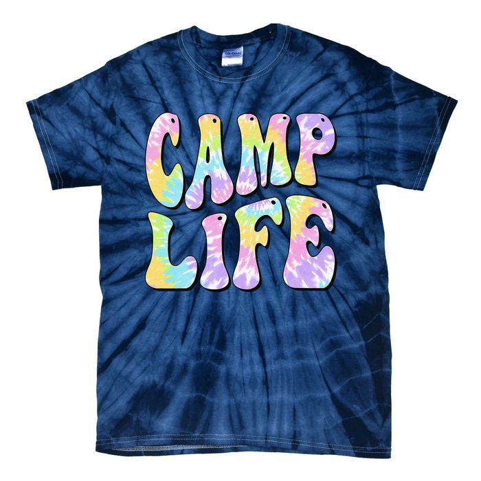 Camping Summer For Summer Camp Tiedie Retro Tie-Dye T-Shirt